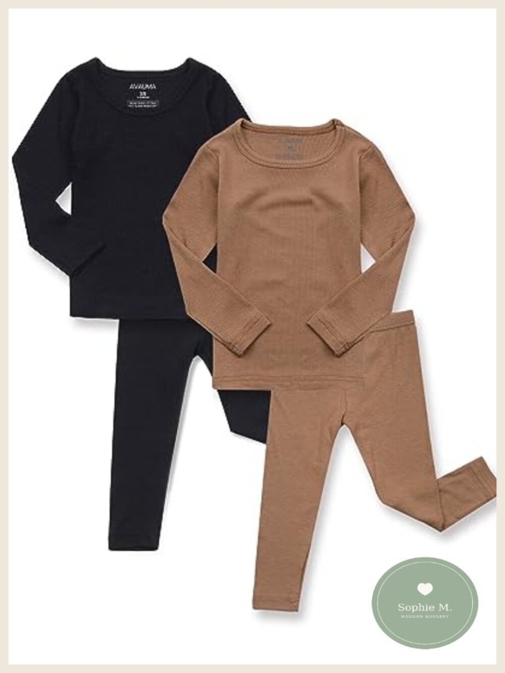 Baby Toddler Ribbed Pajama Set Long Sleeve Button Down Pjs